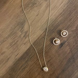 Coach necklace and earrings